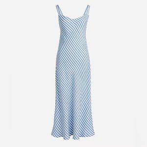 J Crew striped slip dress